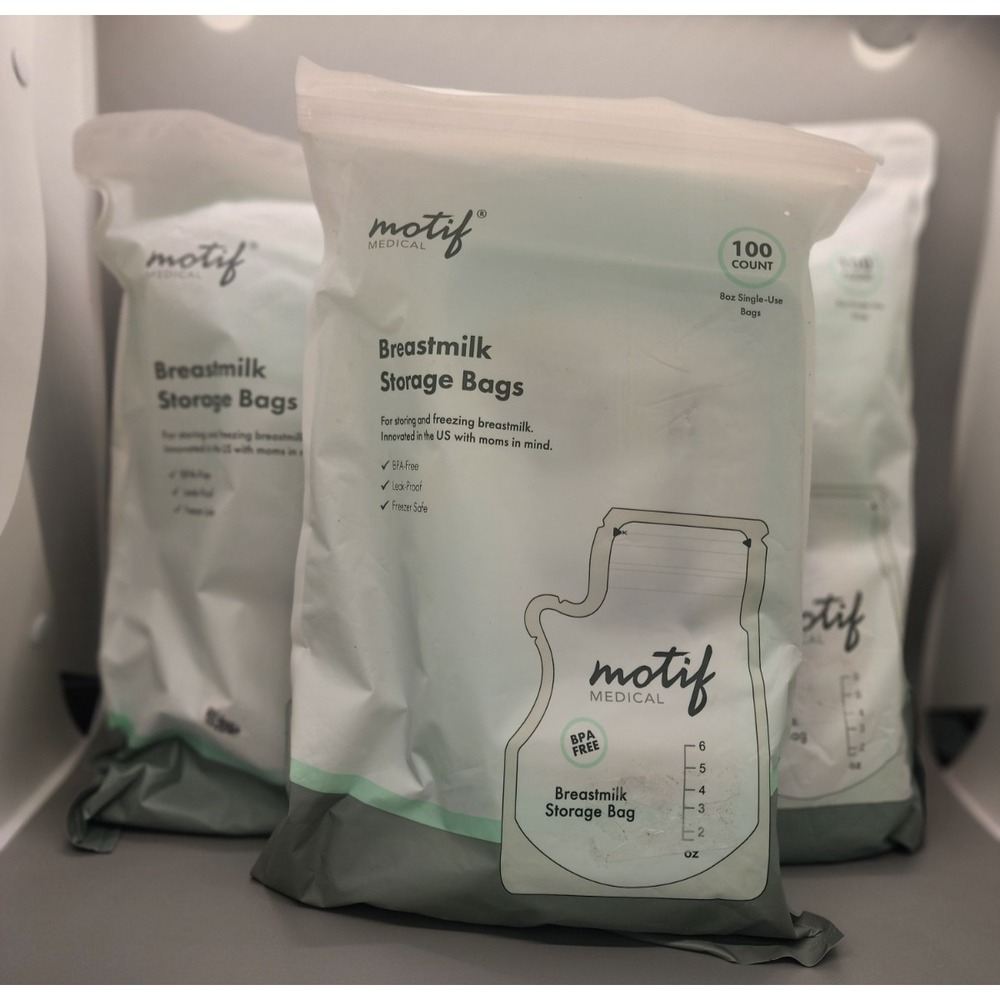 Motif Medical Breast‎ Milk Storage Bags 100 8 oz bags x3 = 300 NIP